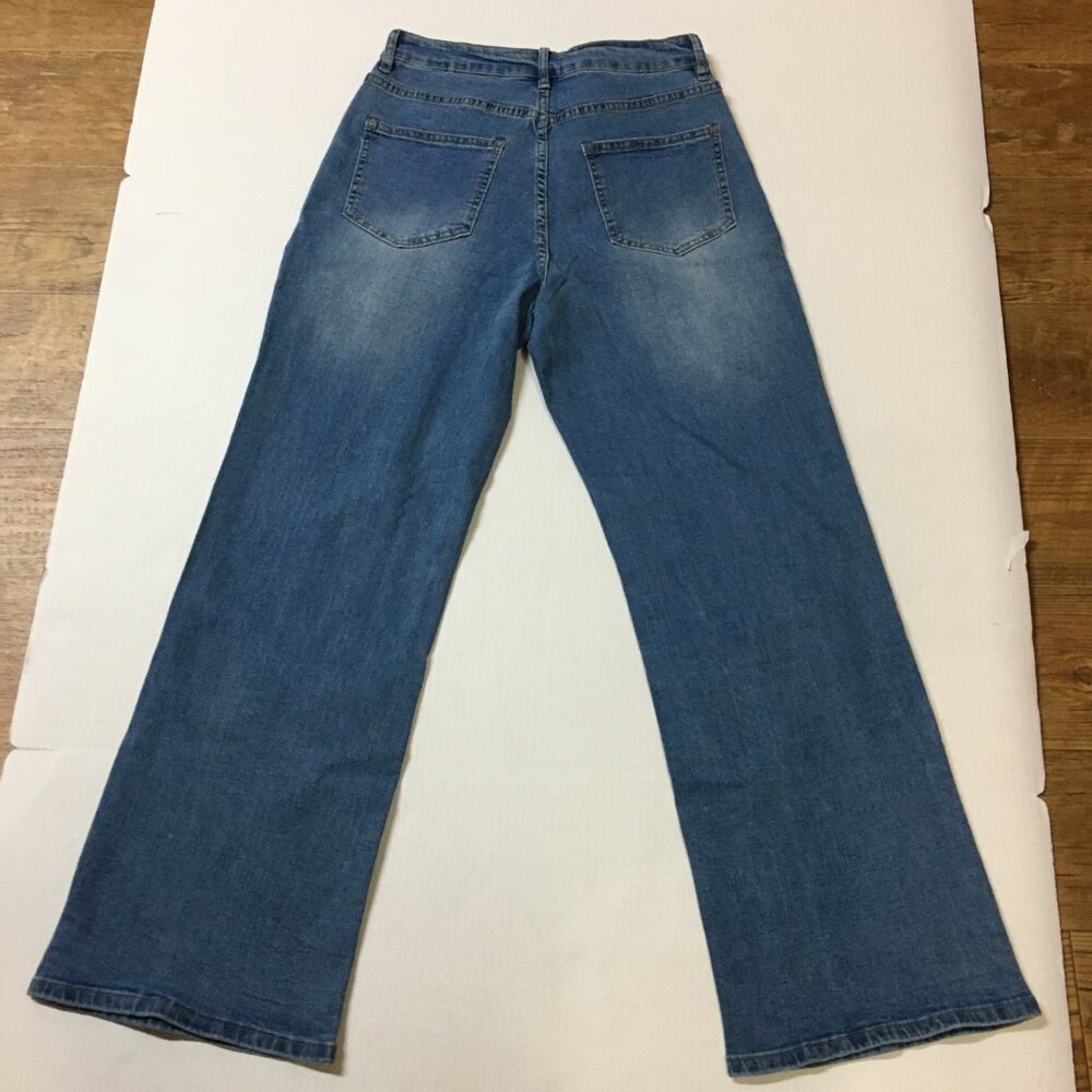 Funuca Straight Leg Jeans for Women ,High Waisted Wide Leg Loose ,Blue, Size 6 - Picture 3 of 6